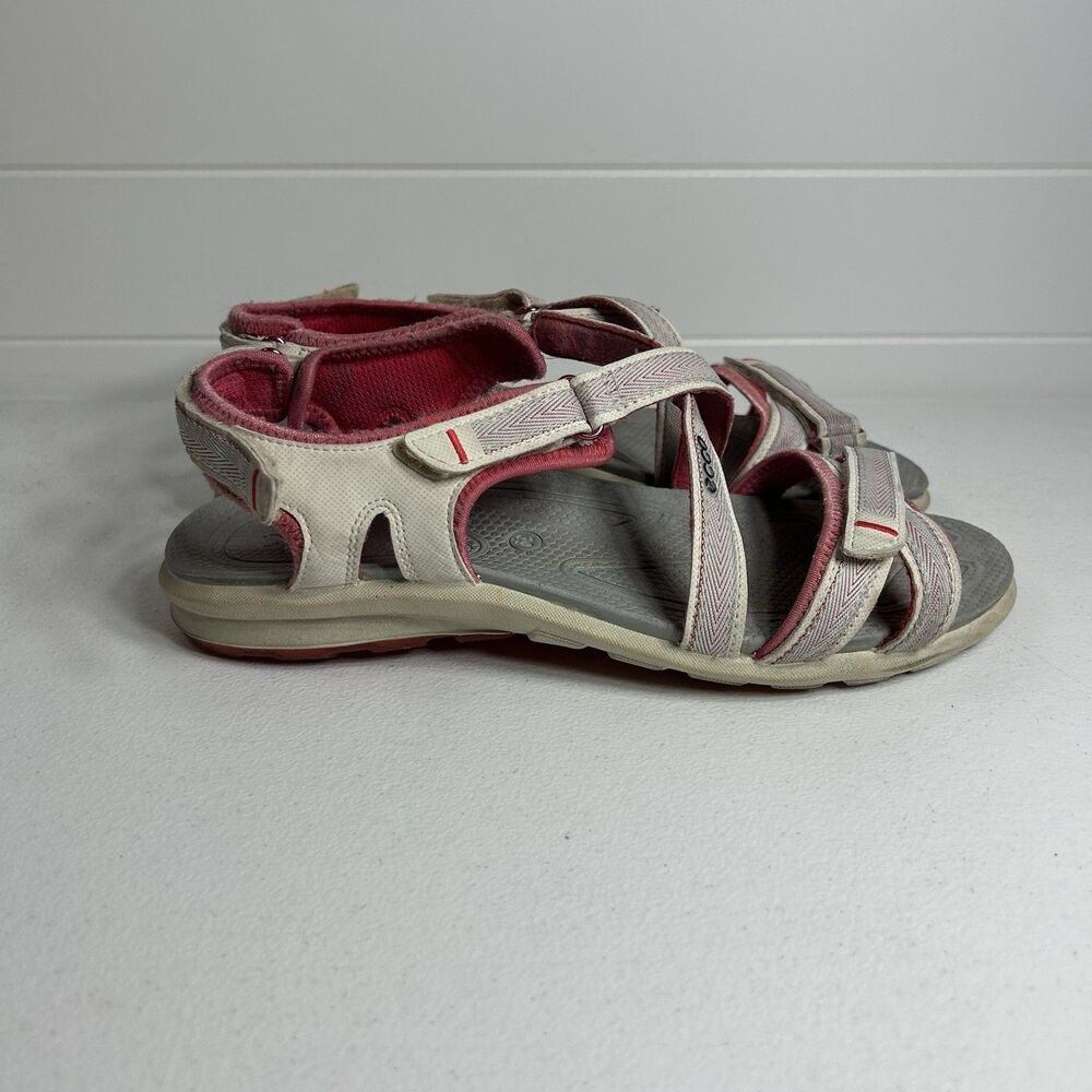Ecco Women’s Sport Sandals Size 39 US 8.5 Pink Cream Adjustable Straps